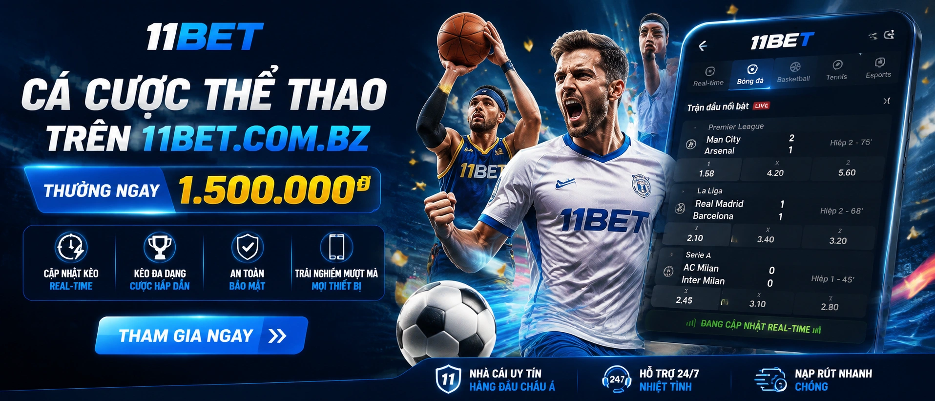 Đá gà 11bet.com.bz | Cá cược an toàn, rút tiền nhanh banner